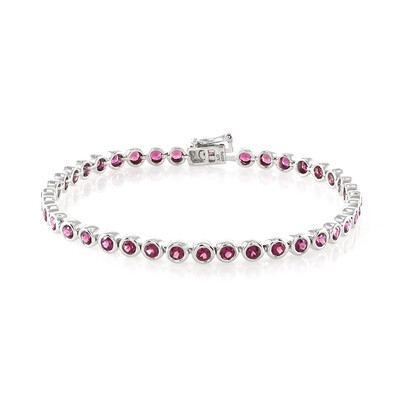 Brazalete en plata con Rodolita