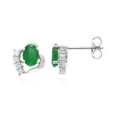 Pendientes en plata con Esmeralda de Bahía