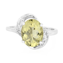 Anillo en plata con Cuarzo oliva