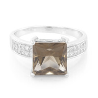 Anillo en plata con Cuarzo ahumado