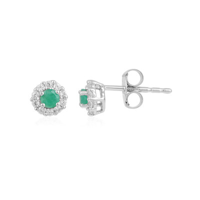 Pendientes en plata con Esmeralda de Brasil
