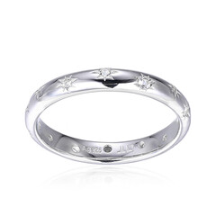 Anillo en plata con Topacio blanco