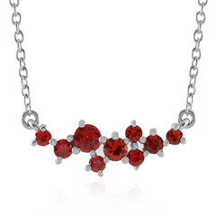 Collar en plata con Rubí de Tanzania (Adela Silber)