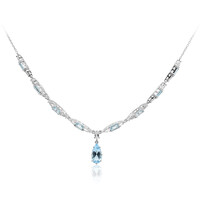 Collar en plata con Topacio azul cielo