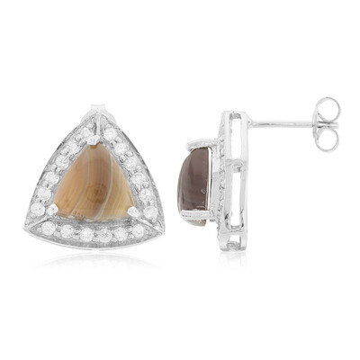 Pendientes en plata con Ágata de Botsuana