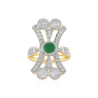 Anillo en plata con Esmeralda de Brasil