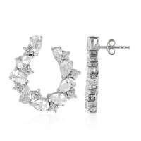 Pendientes en plata con Topacio blanco