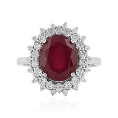 Anillo en plata con Rubí de Madagascar