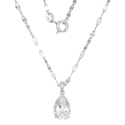 Collar en plata con Topacio blanco