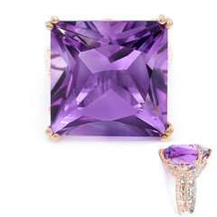 Anillo en plata con Amatista (Gems en Vogue)