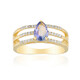 Anillo en plata con Tanzanita sin calentar