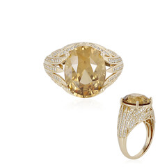 Anillo en oro con Zircón amarillo (de Melo)