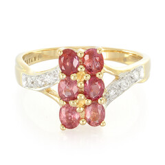 Anillo en oro con Zafiro Padparascha no calentado (AMAYANI)