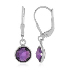 Pendientes en plata con Amatista de Zambia