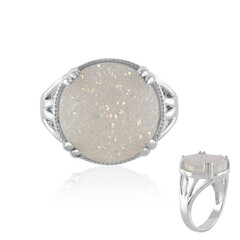 Anillo en plata con Ágata Arco Iris brillante