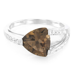 Anillo en plata con Cuarzo ahumado