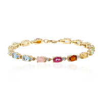 Brazalete en plata con Topacio azul suizo