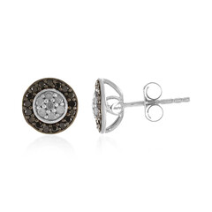 Pendientes en plata con Diamante I4 (J)
