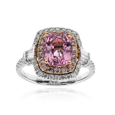 Anillo en oro con Espinela de Birmania rosa (CIRARI)