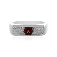 Anillo de hombre en plata con Rodolita