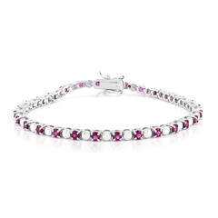 Brazalete en plata con Rodolita