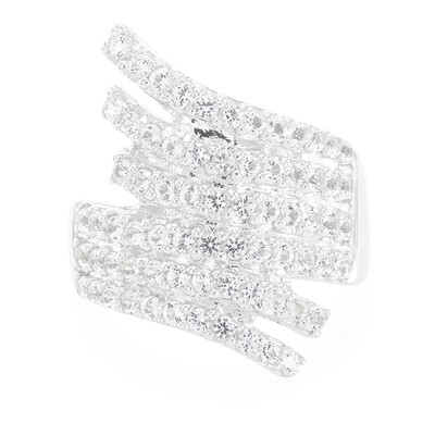 Anillo en plata con Topacio blanco