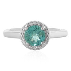 Anillo en plata con Apatita azul