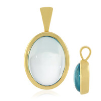 Colgante en plata con Topacio azul cielo