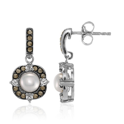 Pendientes en plata con Perla Freshwater