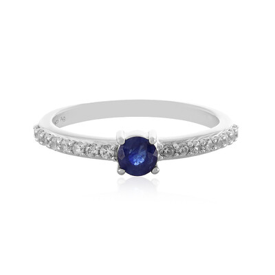 Anillo en plata con Zafiro azul