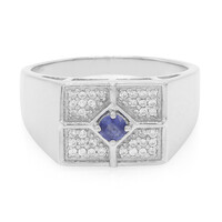 Anillo en plata con Zafiro de Kanchanaburi