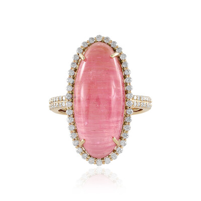 Anillo en oro con Turmalina ojos de gato (de Melo)