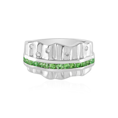 Anillo en plata con Tsavorita de Tanzania (de Melo)