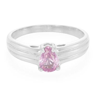Anillo en plata con Zafiro de Ceilán rosa