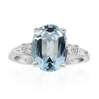 Anillo en oro con Aguamarina de Brasill AAA (CIRARI)