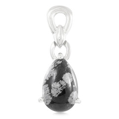 Colgante en plata con Obsidiana Copo de Nieve