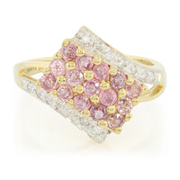 Anillo en oro con Zafiro Padparascha no calentado (AMAYANI)