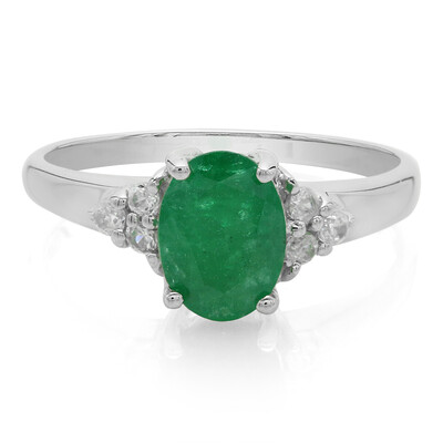 Anillo en plata con Esmeralda de Bahía