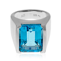 Anillo en plata con Topacio de Marambaia