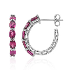 Pendientes en plata con Rodolita