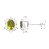 Pendientes en plata con Turmalina cuprífera