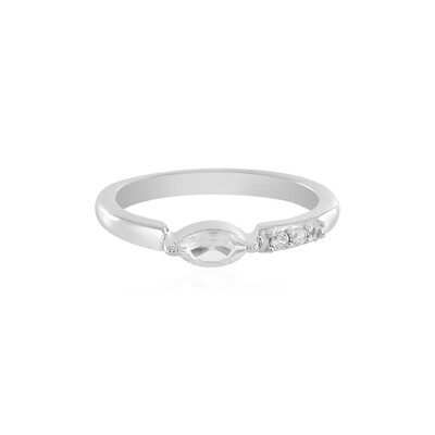 Anillo en plata con Topacio blanco