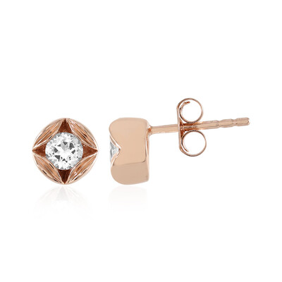 Pendientes en plata con Topacio blanco