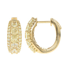 Pendientes en oro con Diamante amarillo SI2 (CIRARI)