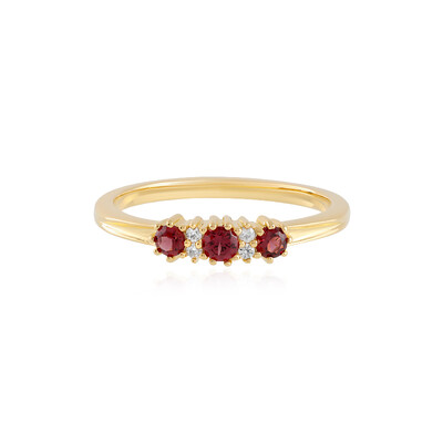 Anillo en plata con Espinela roja noble