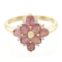 Anillo en oro con Zafiro Padparascha no calentado (AMAYANI)