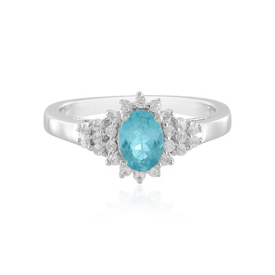 Anillo en plata con Apatita azul