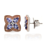 Pendientes en plata con Tanzanita (Dallas Prince Designs)
