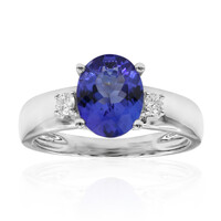 Anillo en platino con Tanzanita AAA