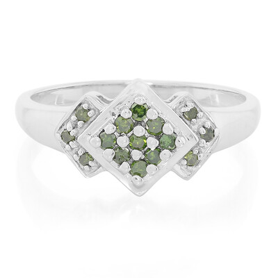 Anillo en plata con Diamante fantasía
